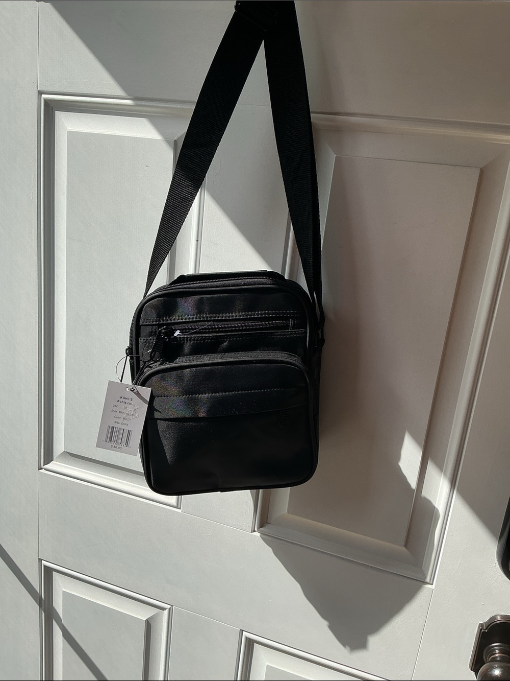 Kohl's Black Men's Belt Bag with Adjustable Strapwith 5 components